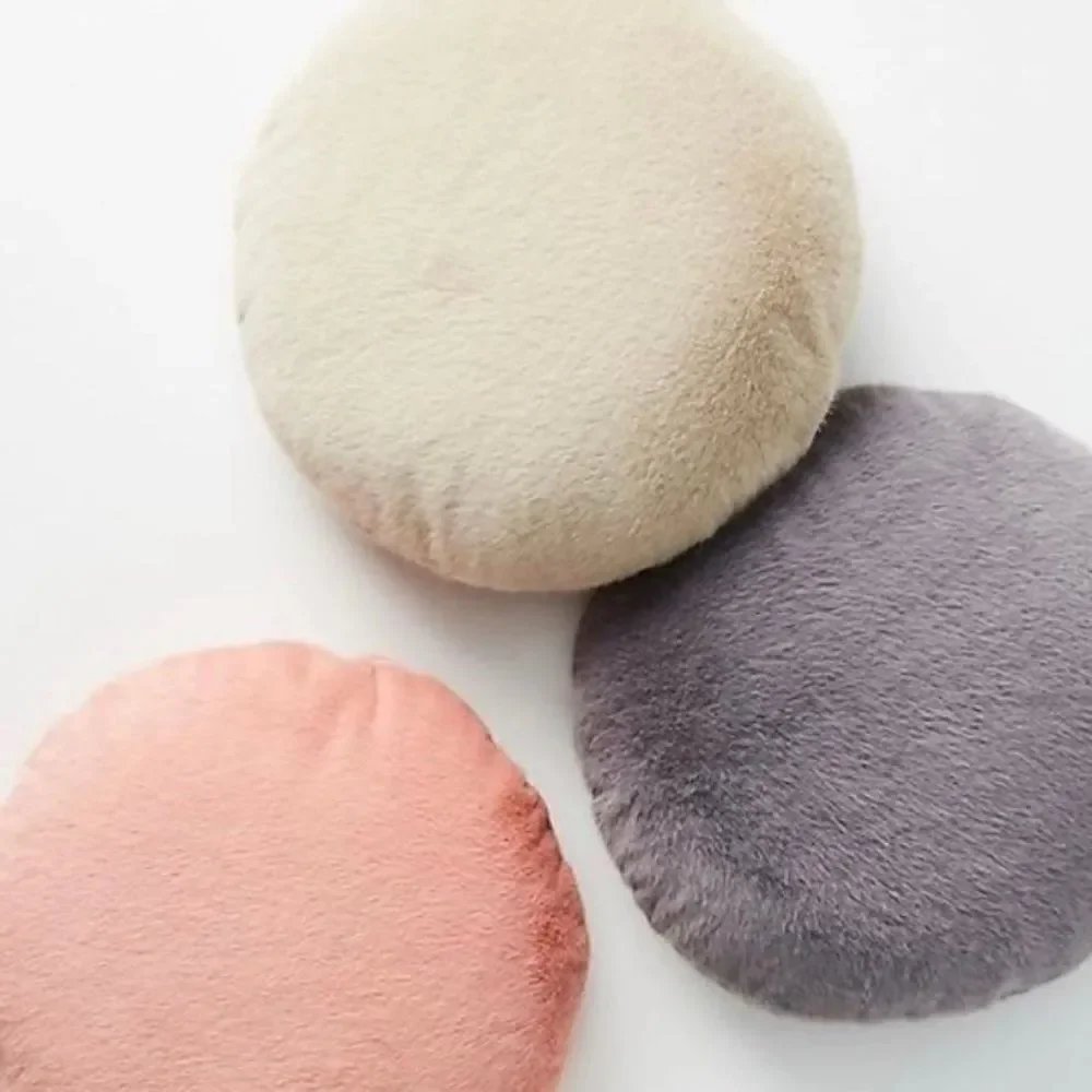 Anthropologie Midge Faux Fur Round Pillow